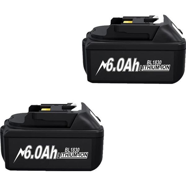 Pacco Batteria Da 18 V, Capacità 6,0 Ah, Fcc E Rohs, 2 6,0 Ah, 18 V-image
