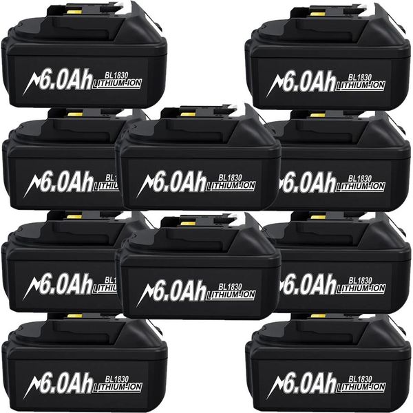 Batteria Di Ricambio, 18V Li-Ion, Disponibile In 6,0Ah E 9,0Ah, 10 Pezzi 6,0 Ah, 18V-image
