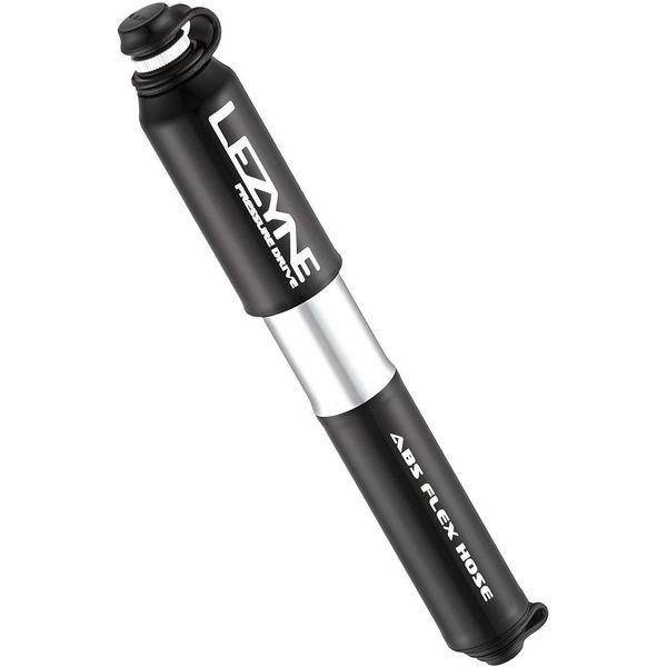 Lezyne, Pompe, Mini Pompa Di Alta Gamma, Pressure Drive 2012, Piccola, Nera, Costruzione In Alluminio Lavorato Al 100% In Cnc, Impugnatura E Pistone Di Grandi Dimensioni, Tubo Flessibile Presta/Schrader Abs Rimovibile, Riponibile Nell'alloggiamento Della Pompa, Max. 120 Psi/8,3 Bar, Circa 90G, Inchiostro-image