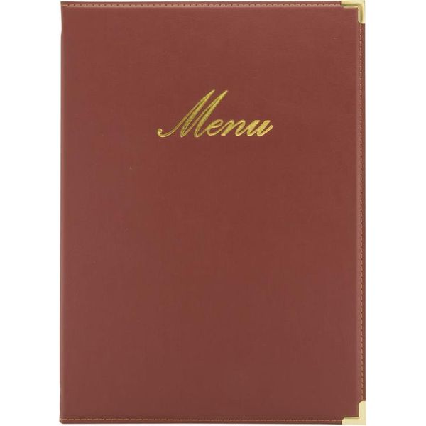 Securit MC-CRA4-WR Cartella Per Menu Securit Classic, A4, Rosso Vino-image