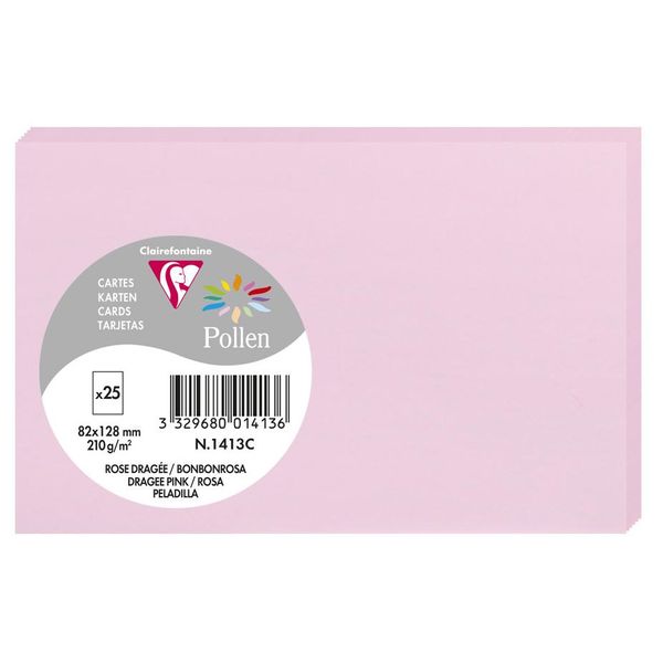 Polline Di Clairefontaine Cartoncino 82 X 128 Mm, Rosa Confetto-image