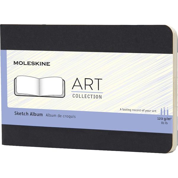 Moleskine 9788867323357 Moleskine Sketchbook, P/A6, 120G/Mq, Cartone, Nero-image