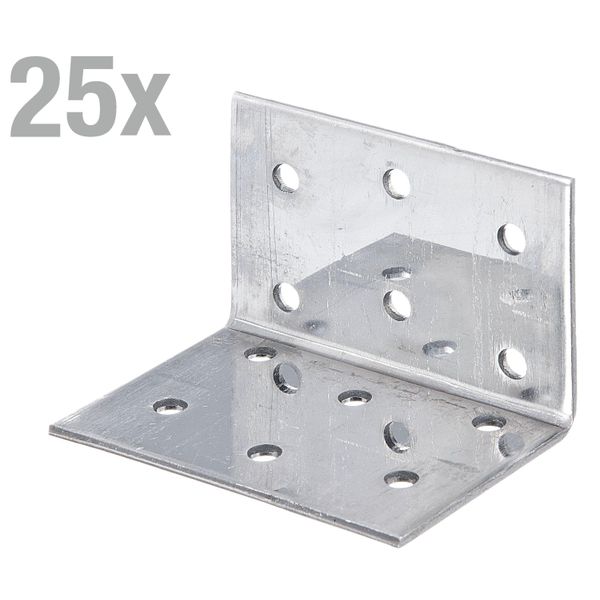 Alberts 851804 Staffa Per Piastra Forata, Acciaio Inox, 60 X 40 X 40 Mm, Set Da 25-image