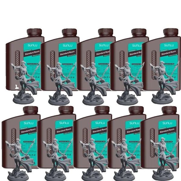 Resina Uv Per Stampa 3D, Alta Compatibilità, Prototipazione Rapida, Grigio Scuro-10Kg-image