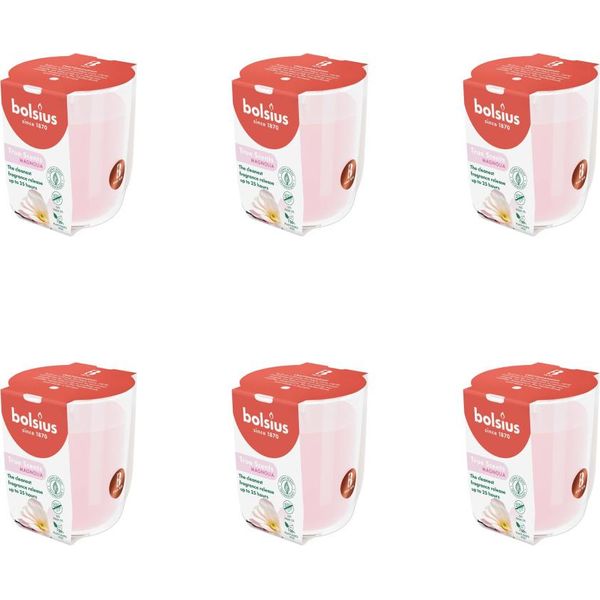 Bolsius - True Scents - Vetro Profumato - 80/73 - Magnolia - Confezione Risparmio - 6 Pezzi-image