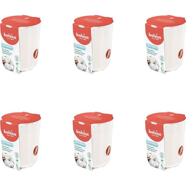 Bolsius - True Scents - Vasetto Di Profumo - 97/85 - Cotone Fresco - Confezione Risparmio - 6 Pezzi-image