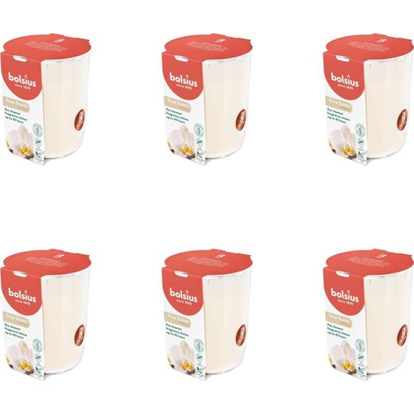Bolsius - True Scents - Bicchiere Profumato - 97/85 - Vaniglia - Confezione Economica - 6 Pezzi-image