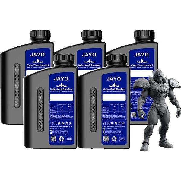 Resina Lavabile In Acqua Per Stampanti 3D, Polimerizzazione Rapida, Odore Leggero, Ww Grigio Scuro 5-image