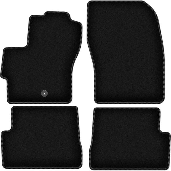 Tappetini In Velluto Per Mazda 3 I Bk (2003-2009, Hatchback) Neri, Set 4 Pz, Con Fissaggi-image