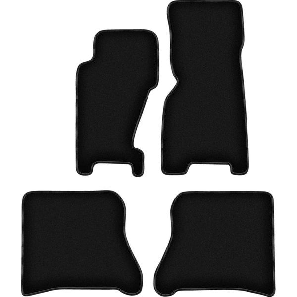 Tappetini In Velluto Per Jeep Grand Cherokee Wj (1998-2004, Fuoristrada) Neri, Set 4 Pz, Con Fissaggi-image