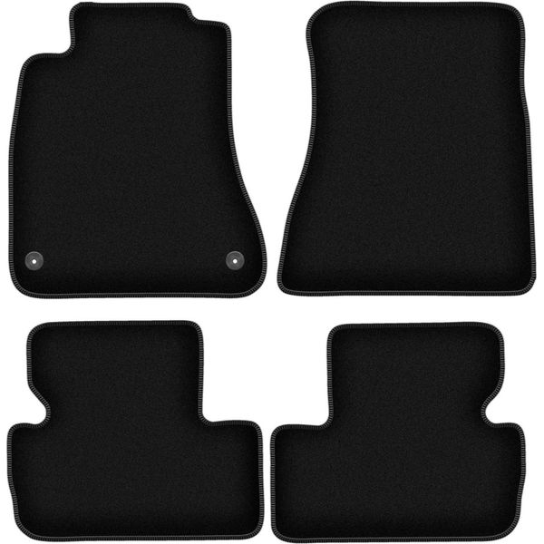 Tappetini In Velluto Per Lexus Is Ii (2005-2013, Berlina) Neri, Set 4 Pz, Con Fissaggi-image