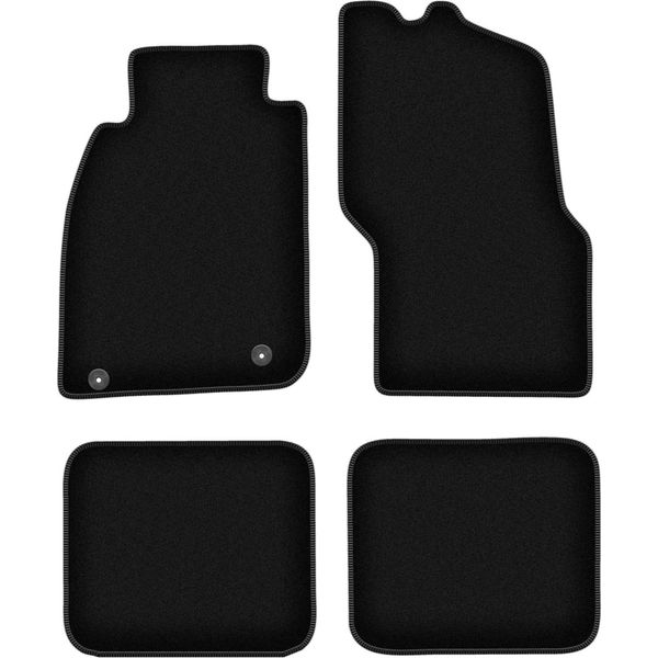 Tappetini In Velluto Per Mitsubishi Carisma (1995-2004, Berlina, Liftback, Hatchback) Neri, Set 4 Pz, Con Fissaggi-image