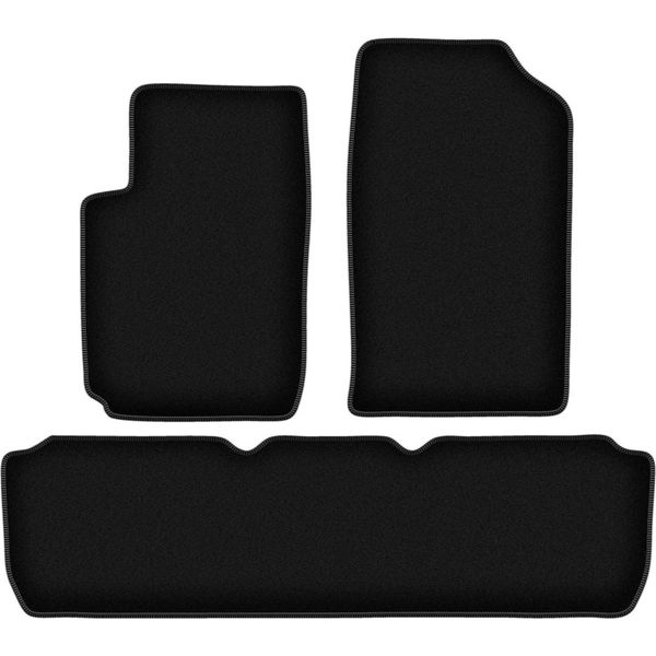 Tappetini In Velluto Per Citroen Xsara Picasso (1997-2010, Minivan) Neri, Set 4 Pz, Con Fissaggi-image