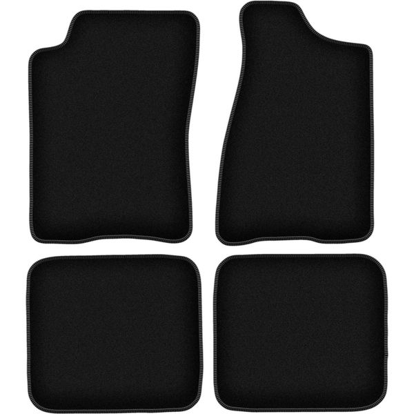 Tappetini In Velluto Per Audi 80 B3 (1986-1991, Berlina) Neri, Set 4 Pz, Con Fissaggi-image