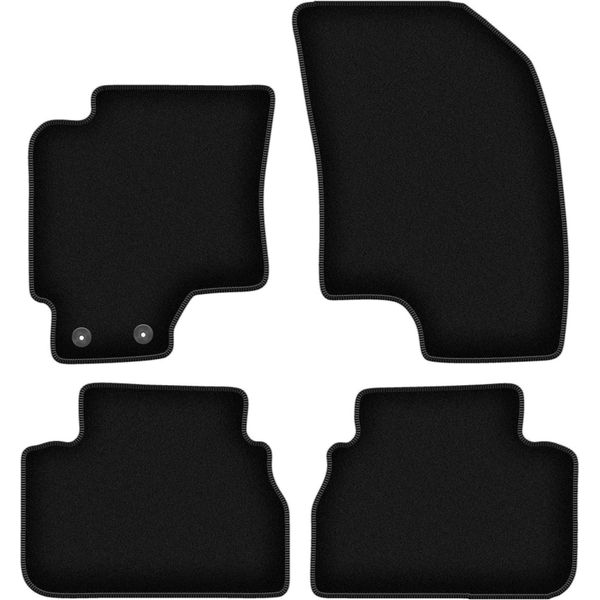 Tappetini In Velluto Per Daewoo Magnus (2006-2012, Berlina) Neri, Set 4 Pz, Con Fissaggi-image