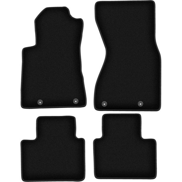 Tappetini In Velluto Per Audi A8 D2 (1994-2002, Berlina) Neri, Set 4 Pz, Con Fissaggi-image