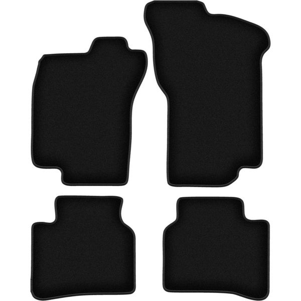 Tappetini In Velluto Per Lancia Delta Ii (1993-1999, Hatchback) Neri, Set 4 Pz, Con Fissaggi-image