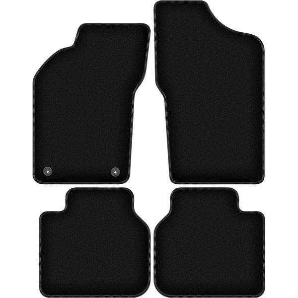 Tappetini In Velluto Per Alfa Romeo 155 (1995-1999, Berlina) Neri, Set 4 Pz, Con Fissaggi-image