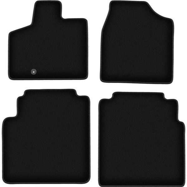 Tappetini In Velluto Per Volkswagen Routan (2008-2016, Minivan) Neri, Set 4 Pz, Con Fissaggi-image