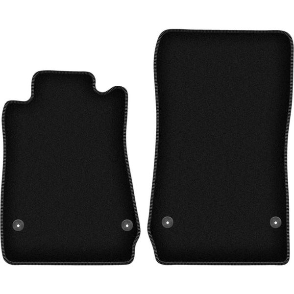 Tappetini In Velluto Per Mercedes Slk R171 (2004-2011, Coupé) Neri, Set 2 Pz, Con Fissaggi-image