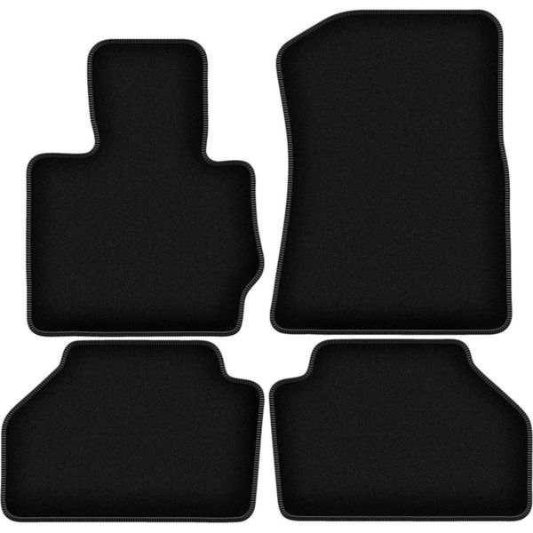 Tappetini In Velluto Per Bmw X3 F25 (2010-2017, Suv) Neri, Set 4 Pz, Con Fissaggi-image