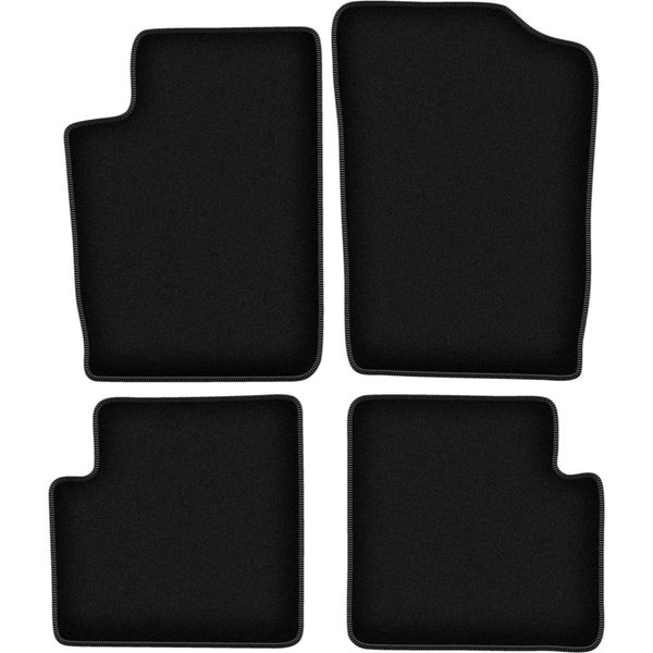Tappetini In Velluto Per Citroen Xsara (1997-2006, Familiare, Station Wagon, Hatchback) Neri, Set 4 Pz, Con Fissaggi-image