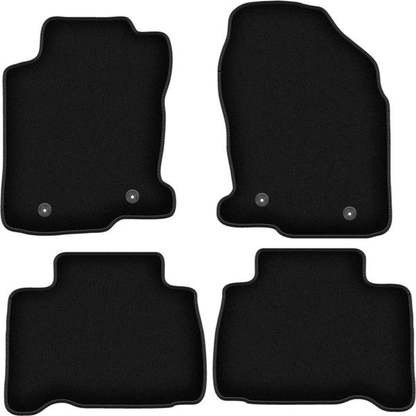 Tappetini In Velluto Per Lexus Nx 300H (2014-, Crossover) Neri, Set 4 Pz, Con Fissaggi-image