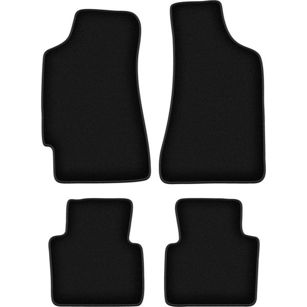 Tappetini In Velluto Per Chrysler Neon (1994-2005, Berlina) Neri, Set 4 Pz, Con Fissaggi-image