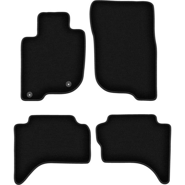 Tappetini In Velluto Per Fiat Fullback (2015-, Fuoristrada) Neri, Set 4 Pz, Con Fissaggi-image