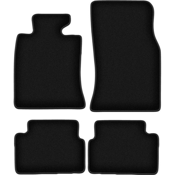 Tappetini In Velluto Per Mini Clubman R55 (2006-, Hatchback) Neri, Set 4 Pz, Con Fissaggi-image