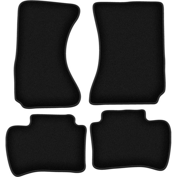 Tappetini In Velluto Per Daihatsu Terios I (1997-2005, Suv) Neri, Set 4 Pz, Con Fissaggi-image