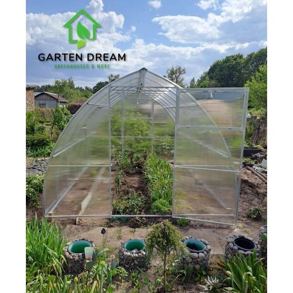 Garden Dream Serra In Policarbonato "Spitz"" 3X10M In Acciaio, Con Policarbonato 4Mm"-image