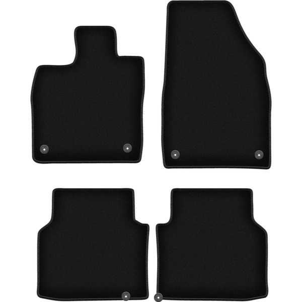 Tappetini In Velluto Per Vw ID.5 (2021-, Elettrica) Neri, Set 4 Pz, Con Fissaggi-image