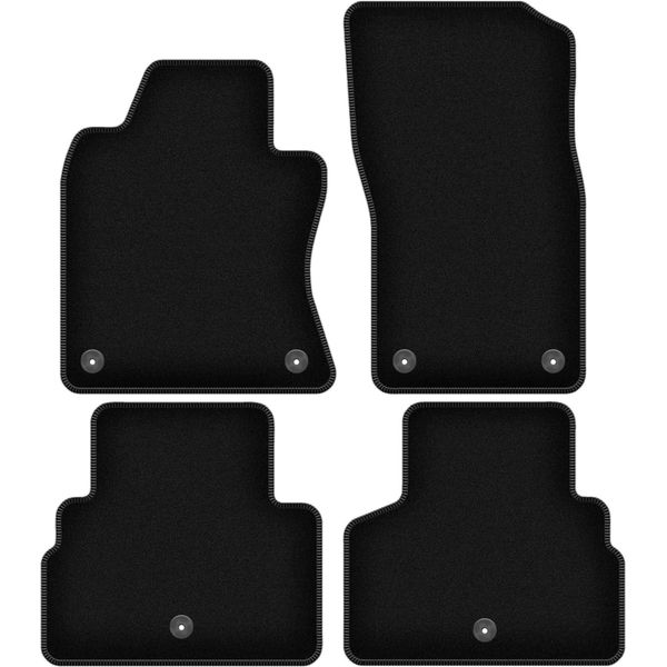 Tappetini In Velluto Per Infinity Q60 (2016-2022, Coupé) Neri, Set 4 Pz, Con Fissaggi-image