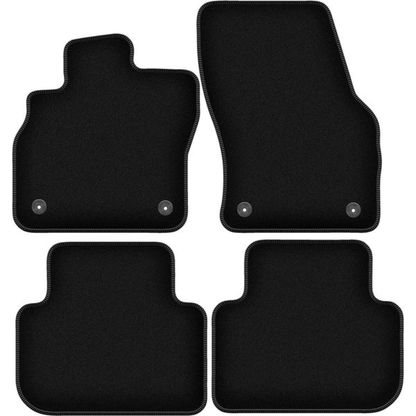 Tappetini In Velluto Per Audi Q3 (2019-, Sportback) Neri, Set 4 Pz, Con Fissaggi-image