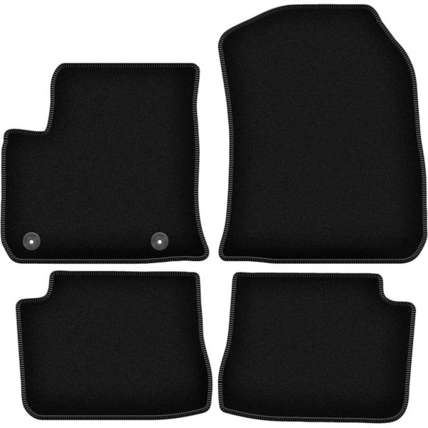 Tappetini In Velluto Per Opel E-Mokka (2020-, Crossover) Neri, Set 4 Pz, Con Fissaggi-image