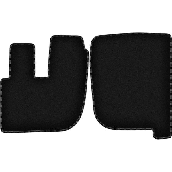 Tappetini In Velluto Per Daf Lf (2002-, Camion) Neri, Set 2 Pz, Con Fissaggi-image