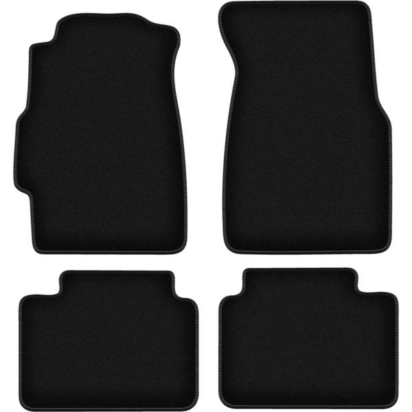 Tappetini In Velluto Per Honda Civic Vi (1995-2001, Berlina) Neri, Set 4 Pz, Con Fissaggi-image