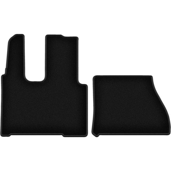 Tappetini In Velluto Per Mercedes Actros MP4 (0, Cabina Larga) Neri, Set 2 Pz, Con Fissaggi-image