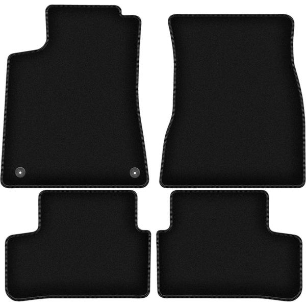Tappetini In Velluto Per Mercedes Gla H247 (2019-, Crossover) Neri, Set 4 Pz, Con Fissaggi-image