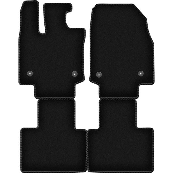 Tappetini In Velluto Per Lexus Rx V (2022-, Suv) Neri, Set 4 Pz, Con Fissaggi-image
