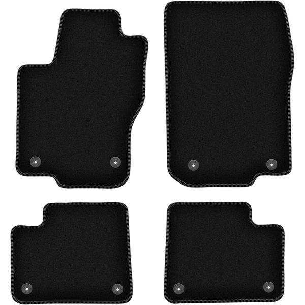Tappetini In Velluto Per Mercedes Gle W292 (2015-2019, Suv) Neri, Set 4 Pz, Con Fissaggi-image
