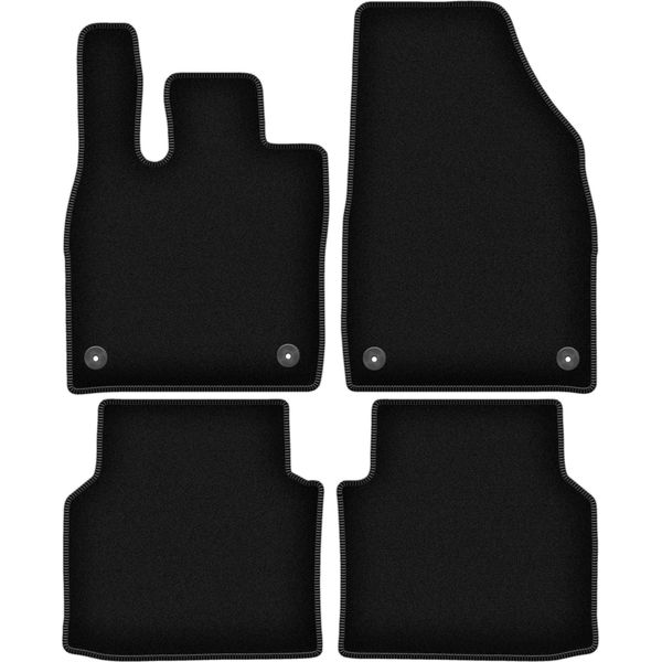 Tappetini In Velluto Per Vw ID.5 (2022-, Suv) Neri, Set 4 Pz, Con Fissaggi-image