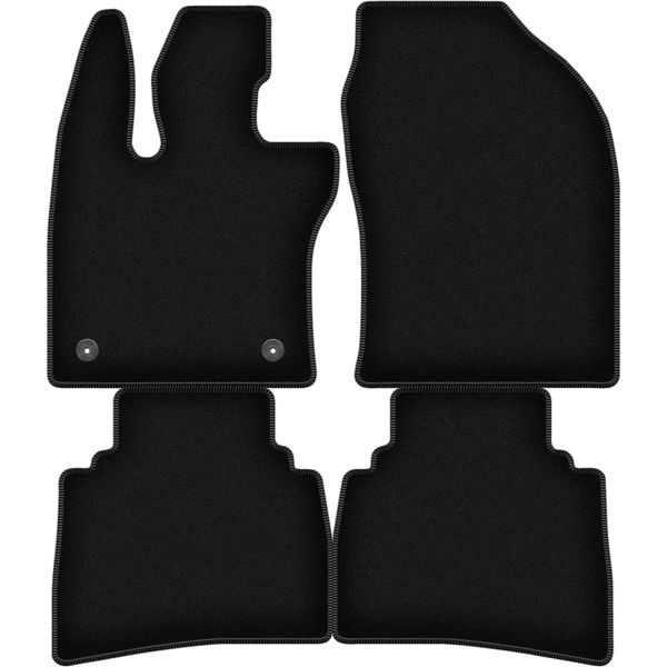 Tappetini In Velluto Per Toyota Prius V (2023-, Liftback) Neri, Set 4 Pz, Con Fissaggi-image