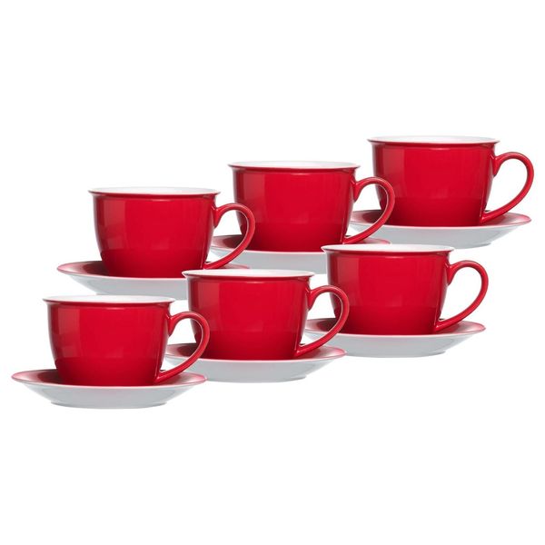 Ritzenhoff & Breker Milchkaffee Tassen Mit Untertassen Doppio 350 Ml 6Er Set-image
