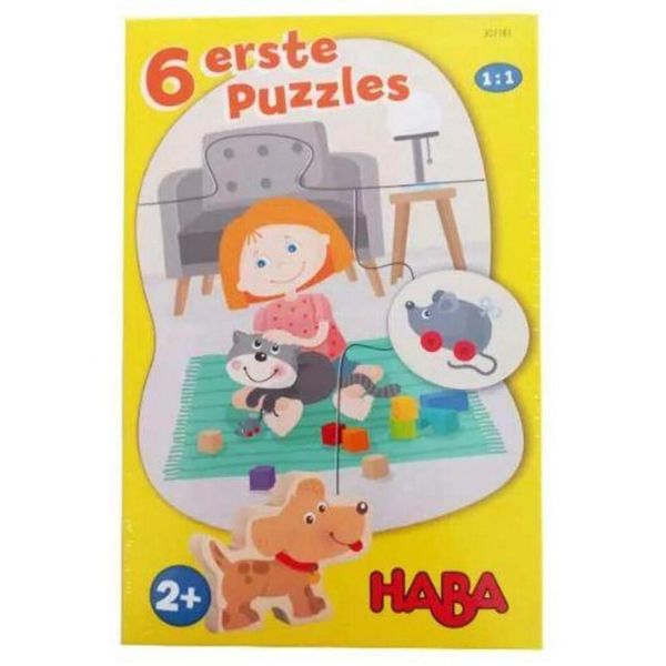 Puzzle Per Bambini Haba Da 2, 3, 4 Pezzi 6 Primi Puzzle Animali Domestici 1307180001-image