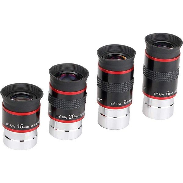Set Di Oculari Svbony, 1,25 Pollici, 6 Mm 9 Mm 15 Mm 20 Mm Set Di Oculari Per Telescopio 68 Gradi Grandangolare Accessori Per L'osservazione Planetaria-image