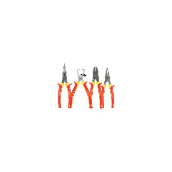 Zangen-Set VDE Fatmax, 4-Teilig Rot/Gelb, Kombizange, Seitenschneider, Abisolierzange, Spitzzange-image