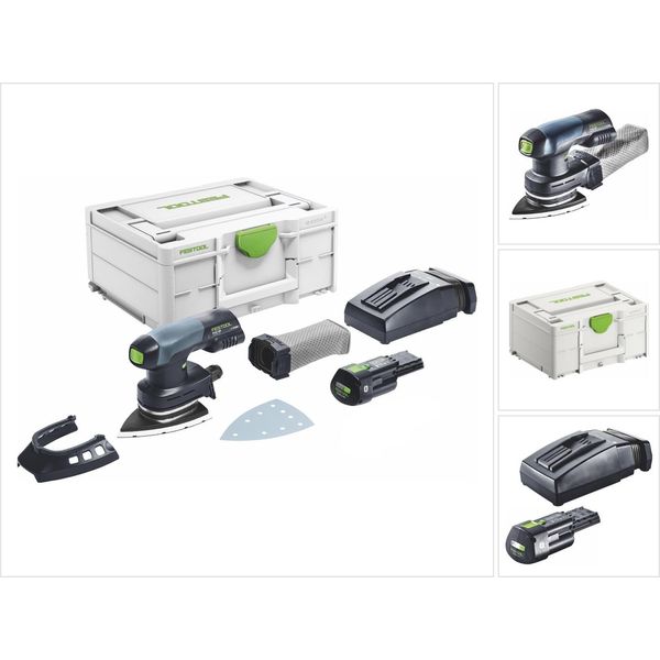 Festool Dtsc 400-Basic Levigatrice A Delta A Batteria 18 V 100 X 150 Mm Brushless + 1X Batteria 3,0 Ah + Caricabatteria + Systainer-image
