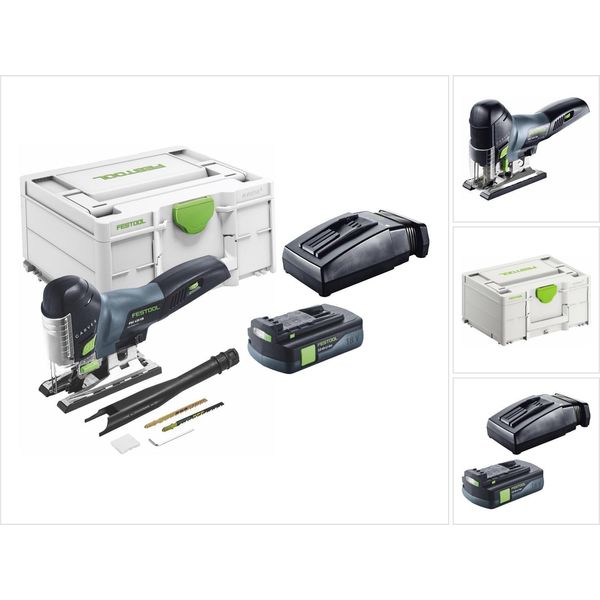 Seghetto Alternativo Festool Carvex Psc 420-Basic 18 V 120 Mm Brushless + 1X Batteria 3,0 Ah + Caricabatterie + Systainer-image